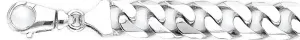 13.1mm Beveled Flat Curb Link Bracelet