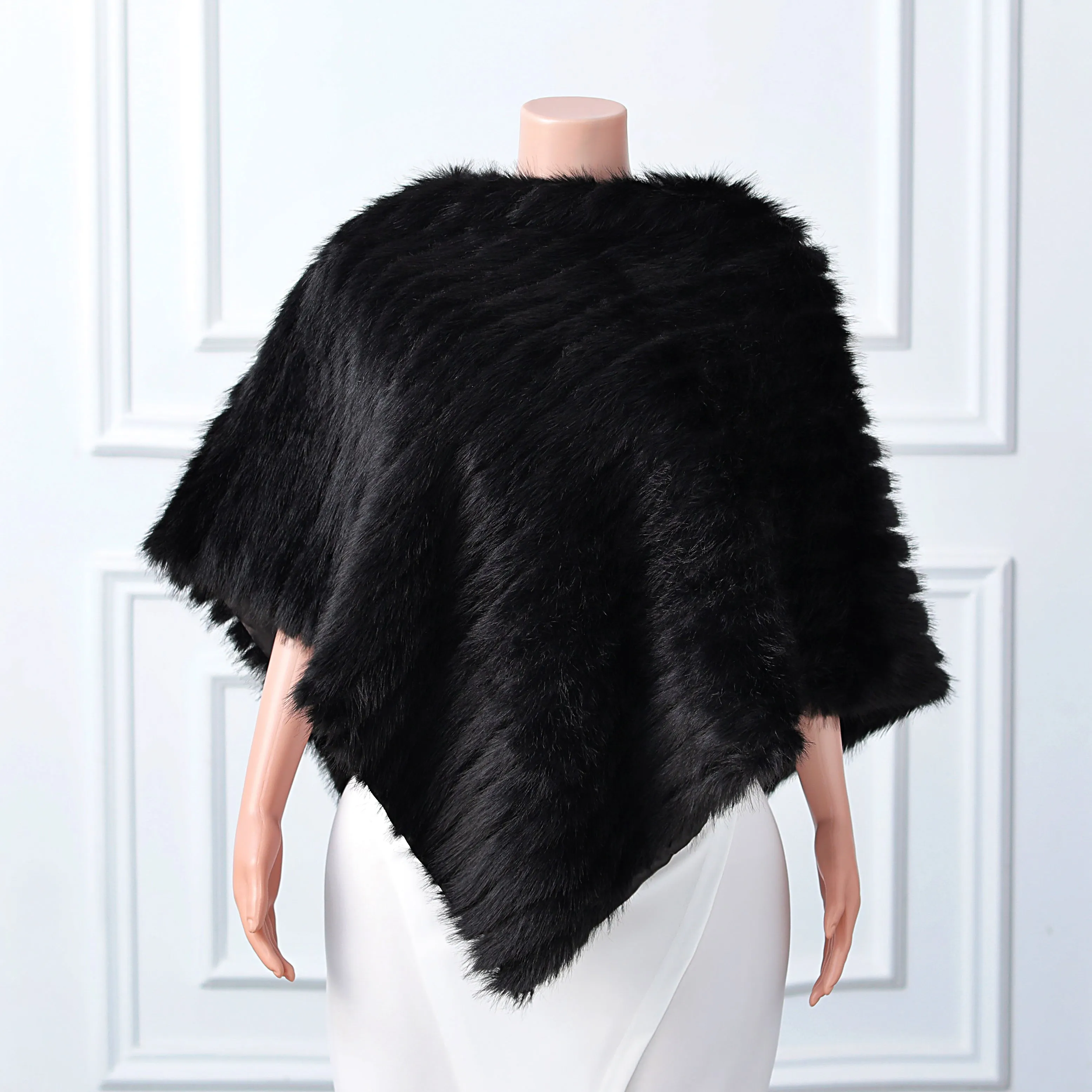 Beige Vertical Look Winter Wedding Shawl