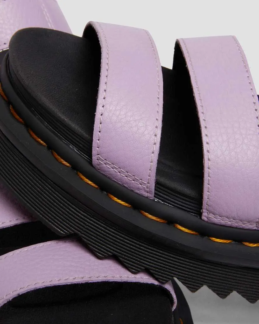 Blaire Women's Pisa Leather Strap Sandals Lilac Pisa