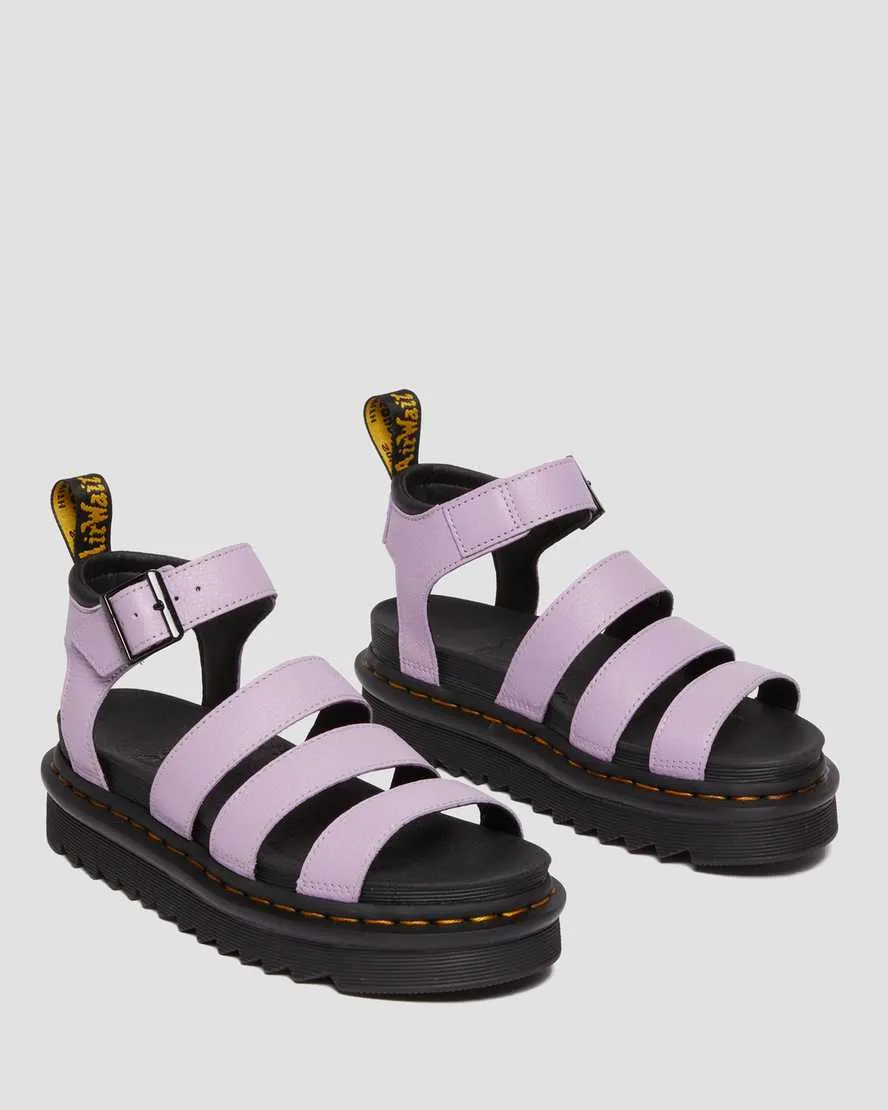Blaire Women's Pisa Leather Strap Sandals Lilac Pisa