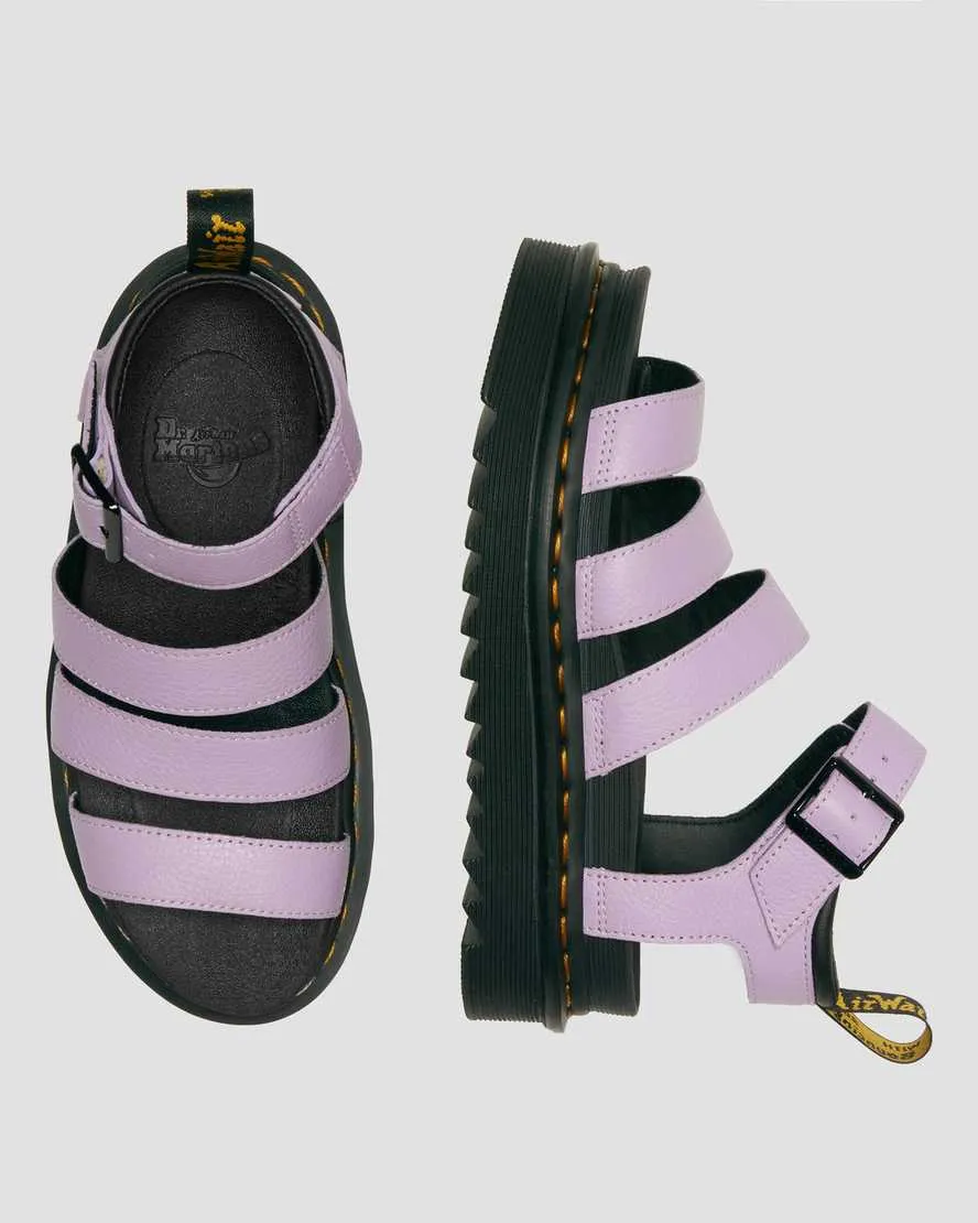 Blaire Women's Pisa Leather Strap Sandals Lilac Pisa