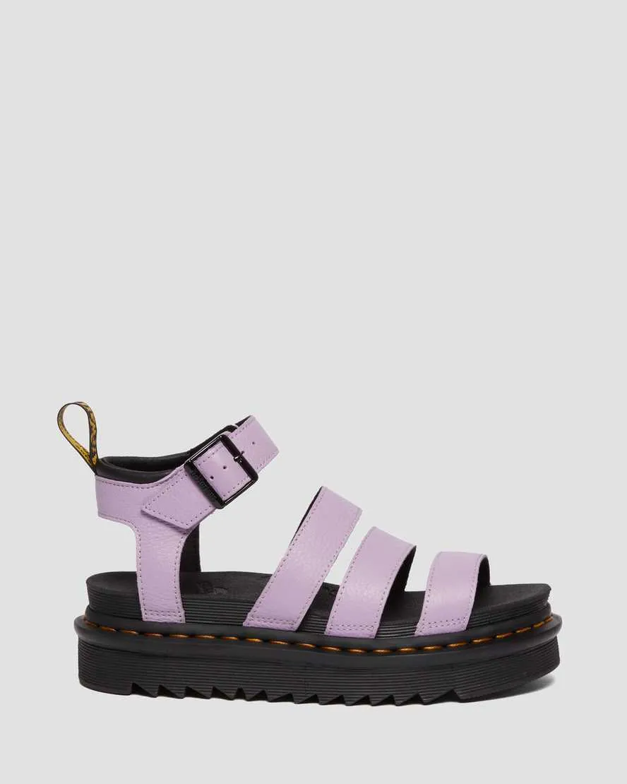 Blaire Women's Pisa Leather Strap Sandals Lilac Pisa