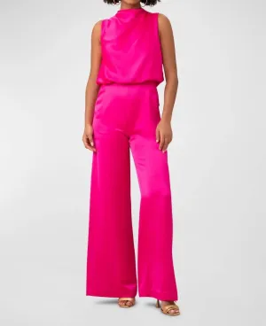 Bleeker High Neck Jumpsuit In Petal Pink