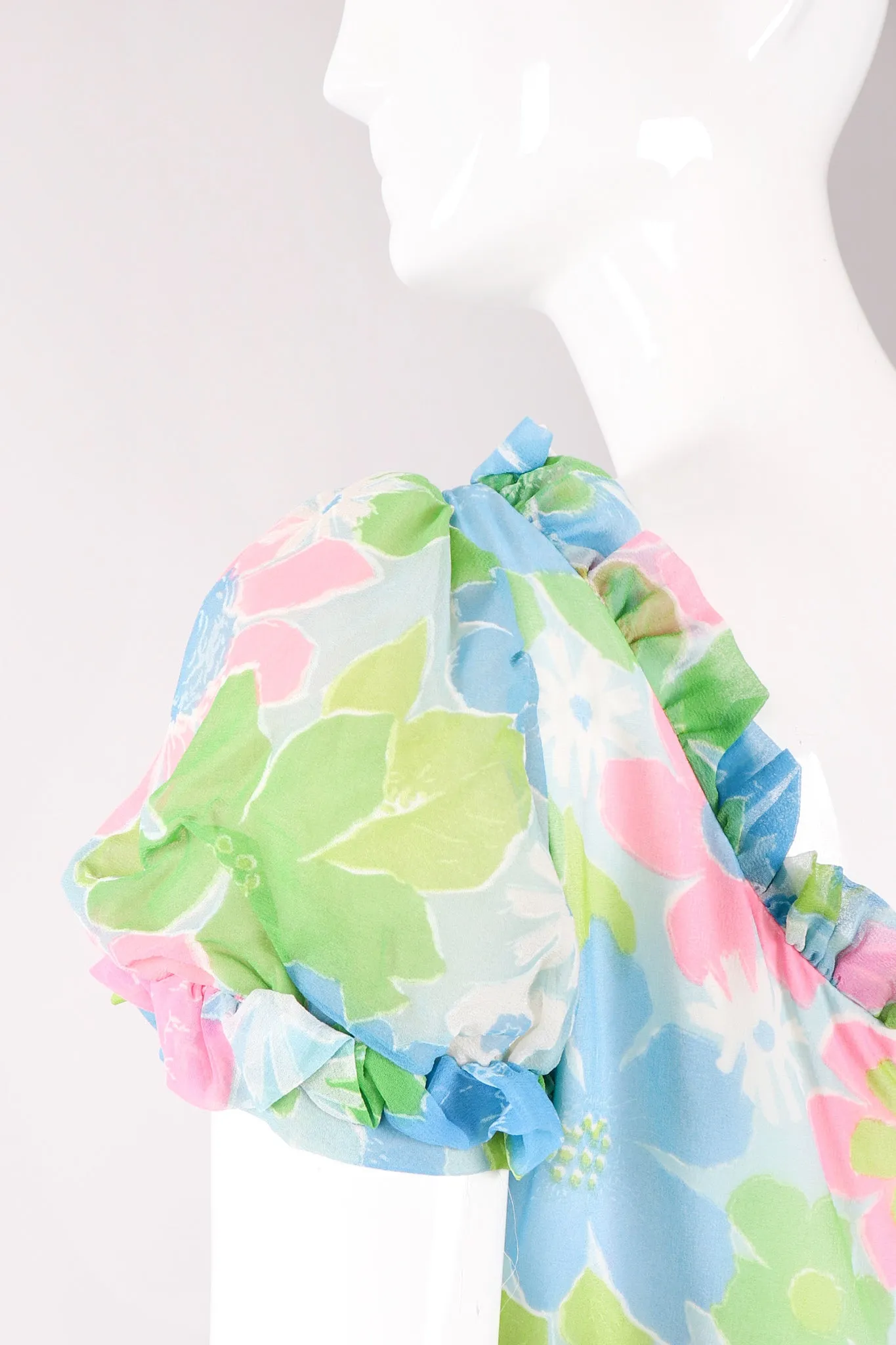 Blue Floral Chiffon Jumpsuit