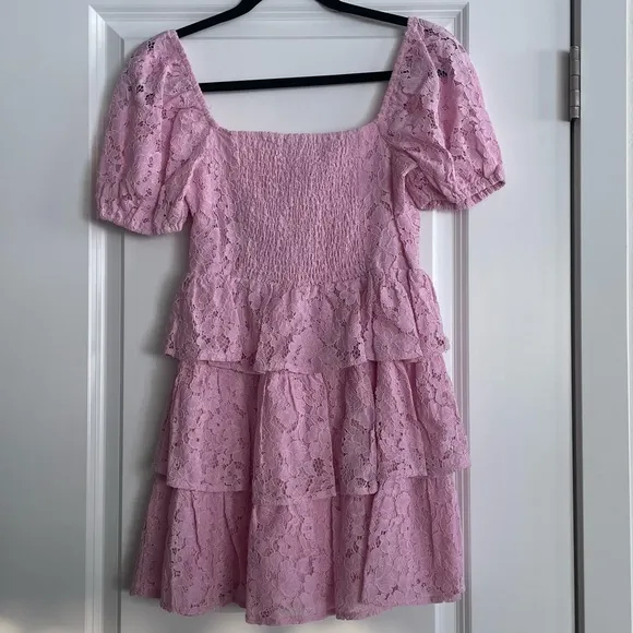 Buddy Love Connor Dress in Extra Small and Pink Lace Bustier Mini Babydoll Dress