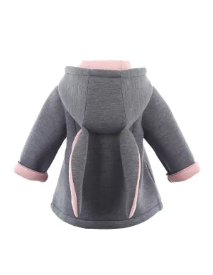 Bunny Hooded Jacket Grey