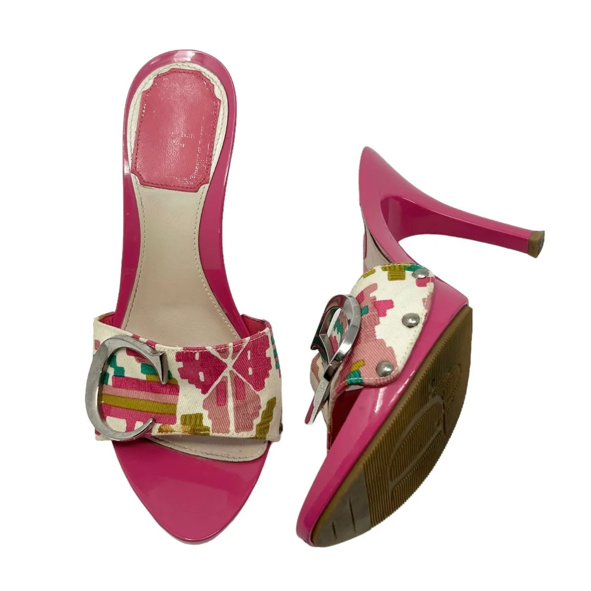 Dior Pink Logo Heels