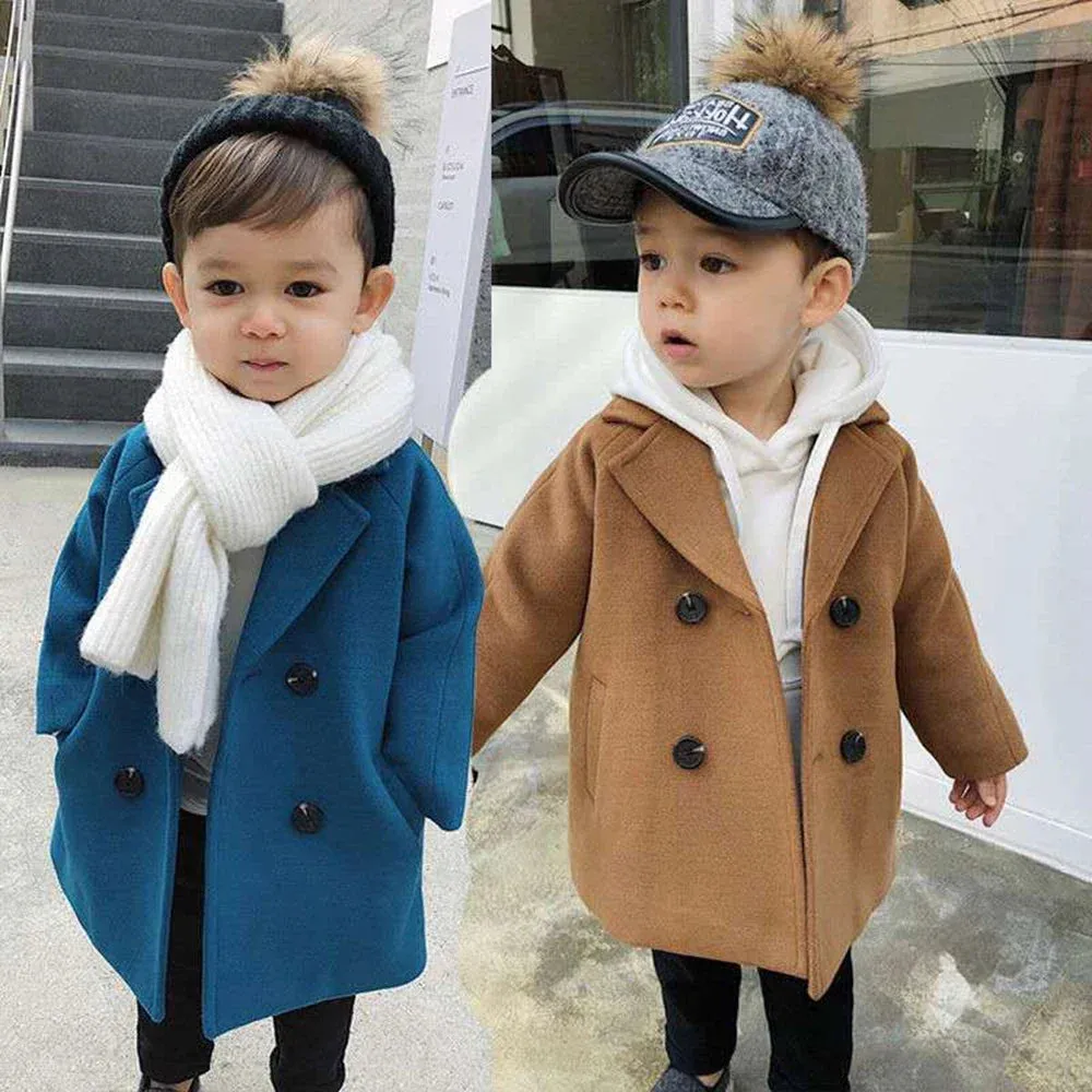 Double Breasted Wool Winter Coat