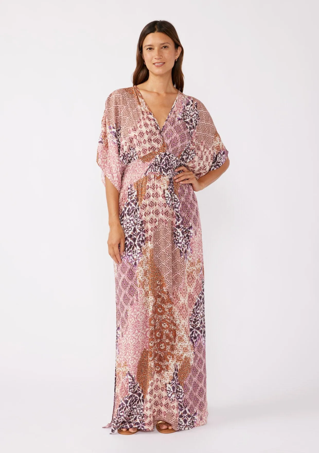 Dreamscape Kimono Sleeve Maxi Dress