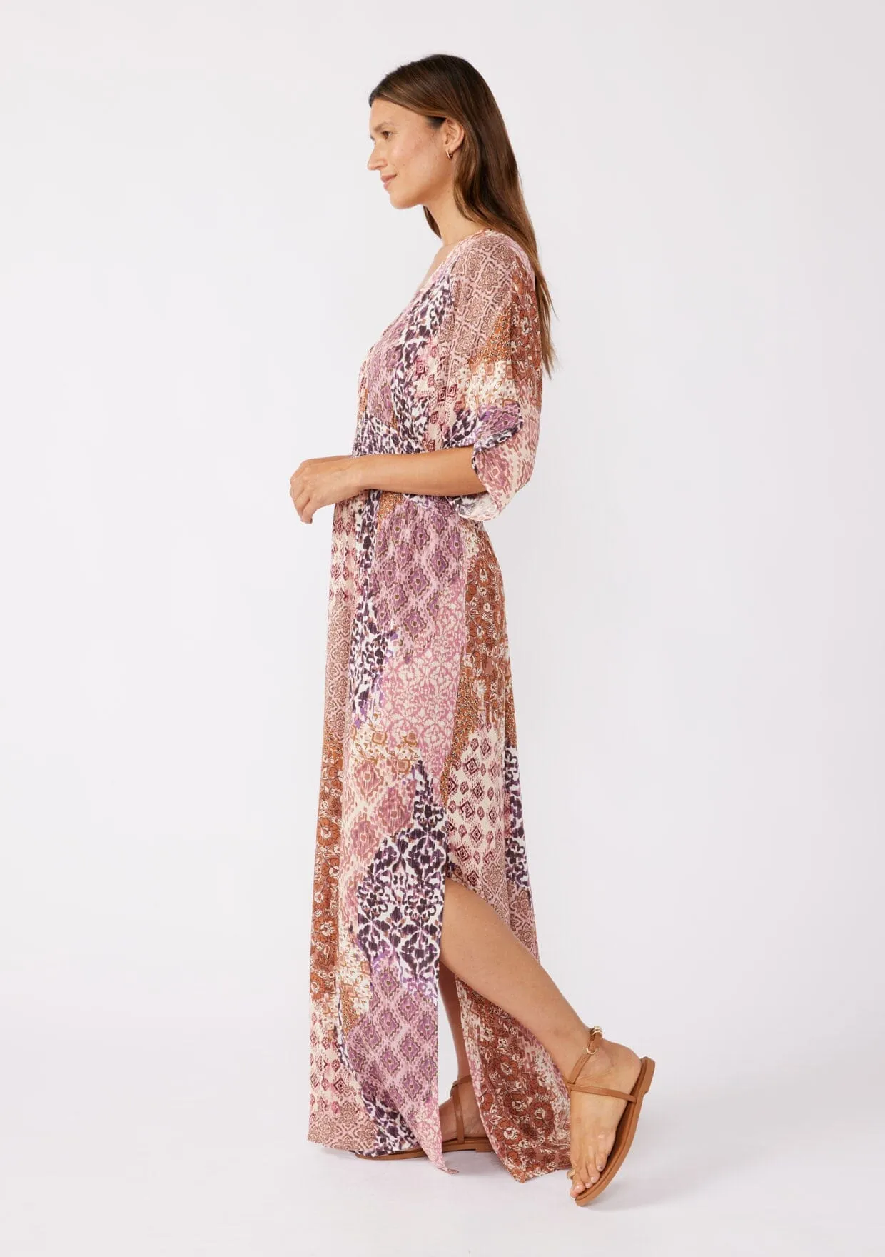 Dreamscape Kimono Sleeve Maxi Dress