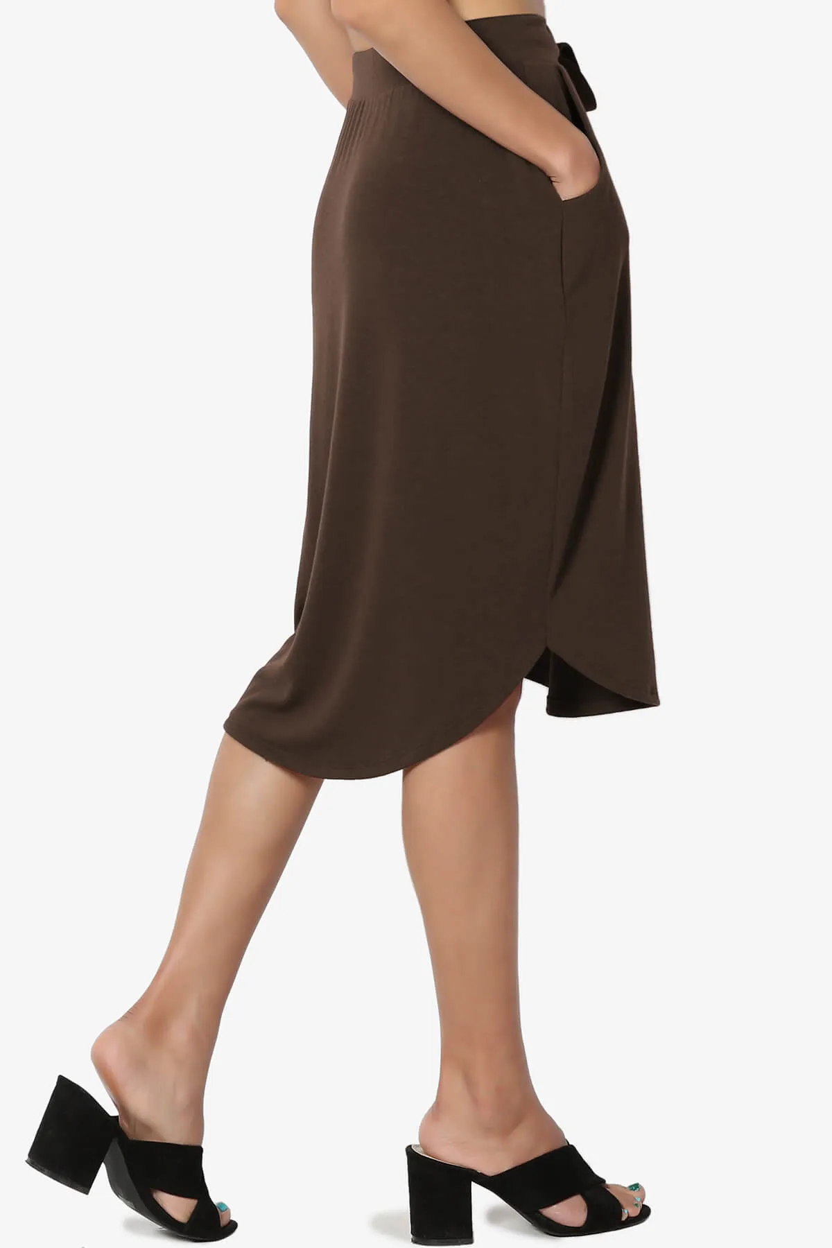 Eclipse Drawstring Midi Skirt PLUS