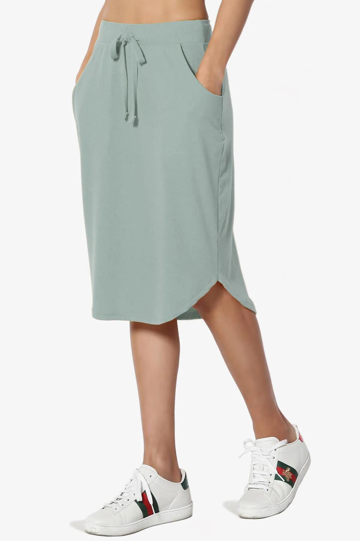 Eclipse Drawstring Midi Skirt PLUS