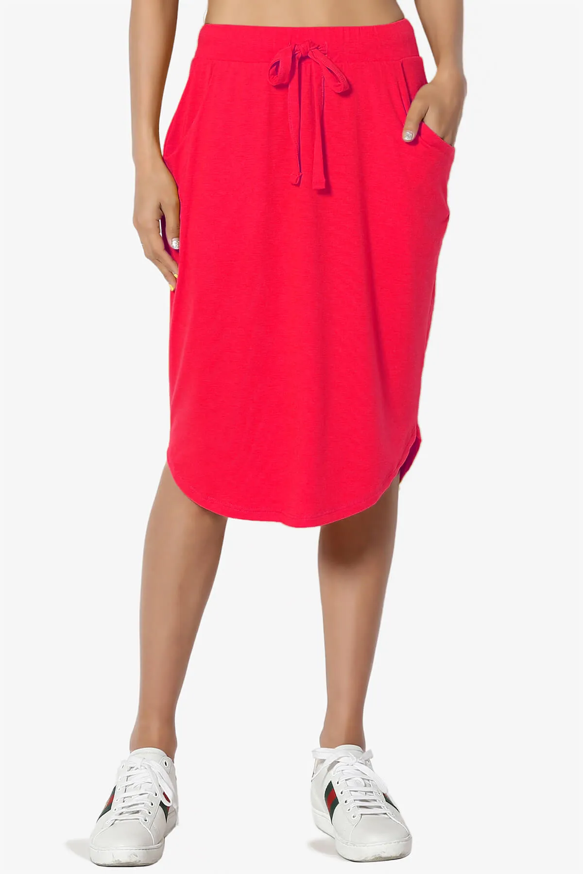 Eclipse Drawstring Midi Skirt PLUS