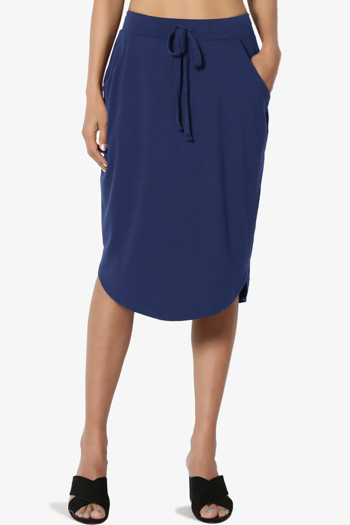 Eclipse Drawstring Midi Skirt PLUS