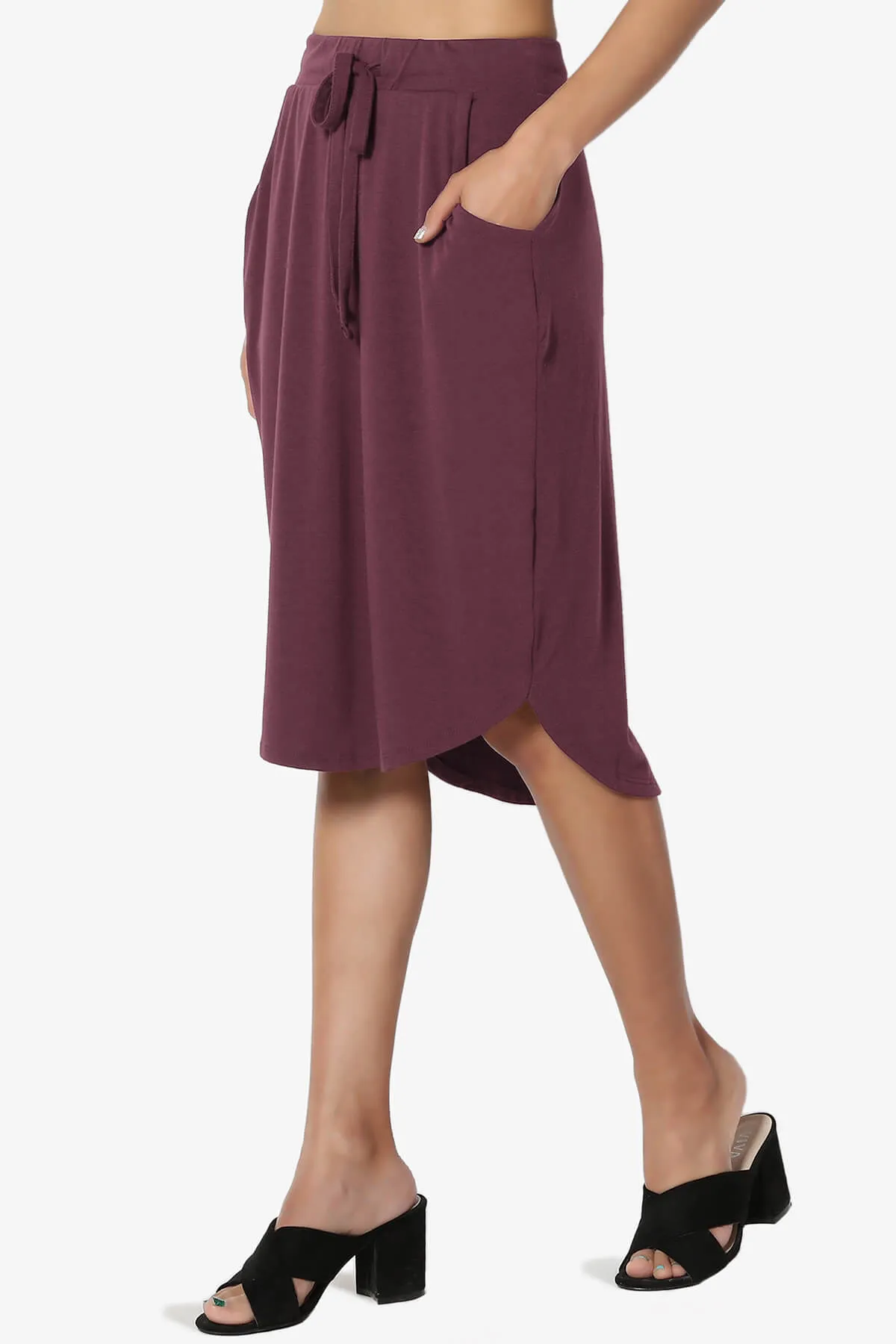 Eclipse Drawstring Midi Skirt PLUS