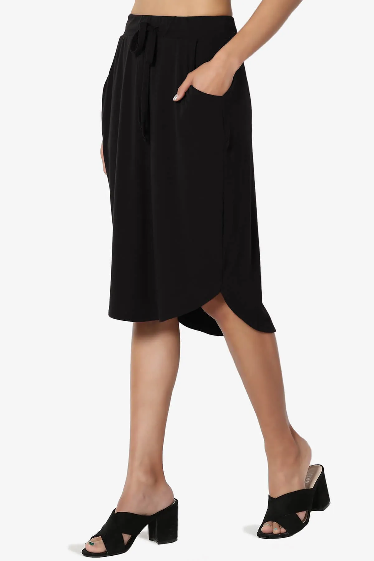 Eclipse Drawstring Midi Skirt PLUS