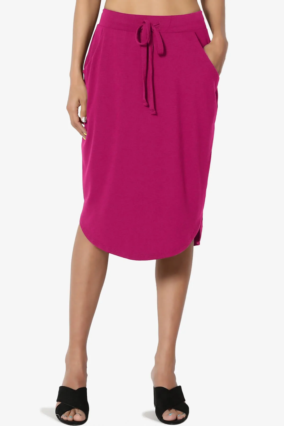 Eclipse Drawstring Midi Skirt PLUS