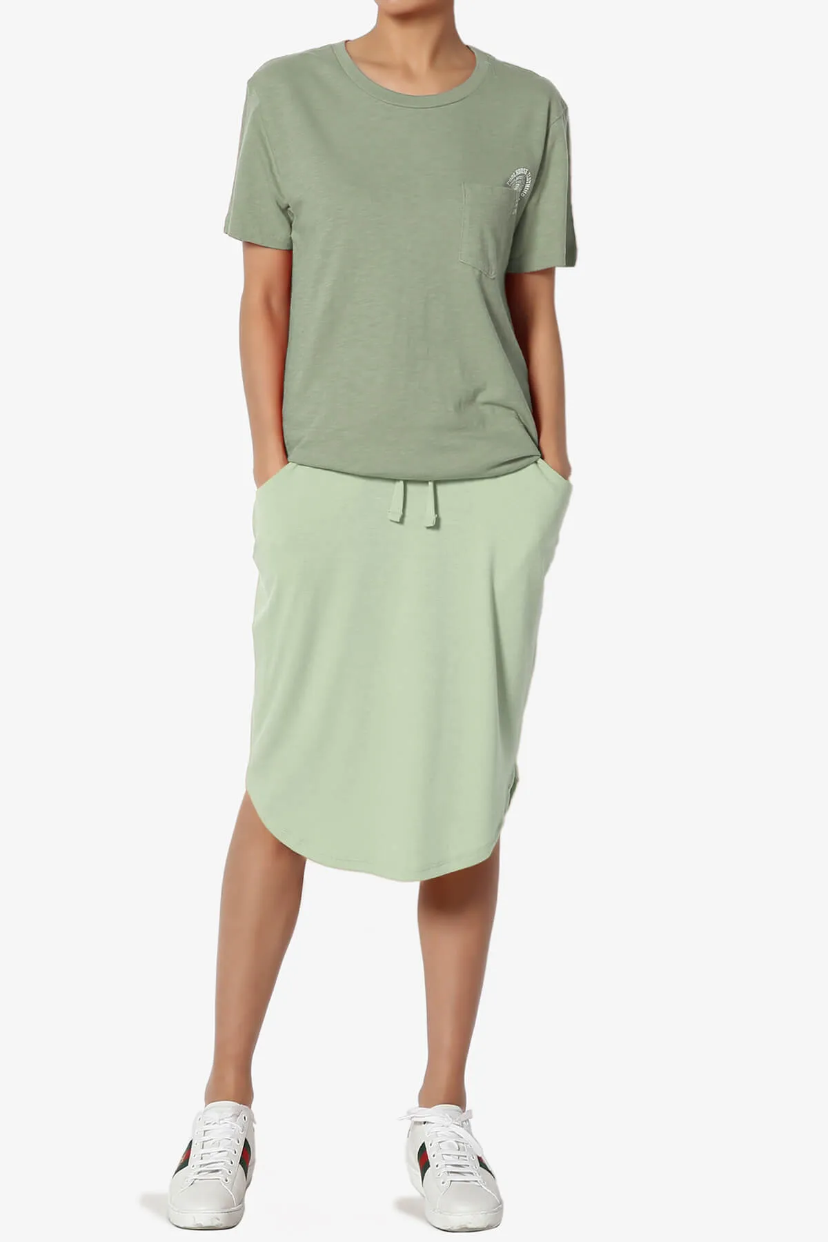 Eclipse Drawstring Midi Skirt PLUS