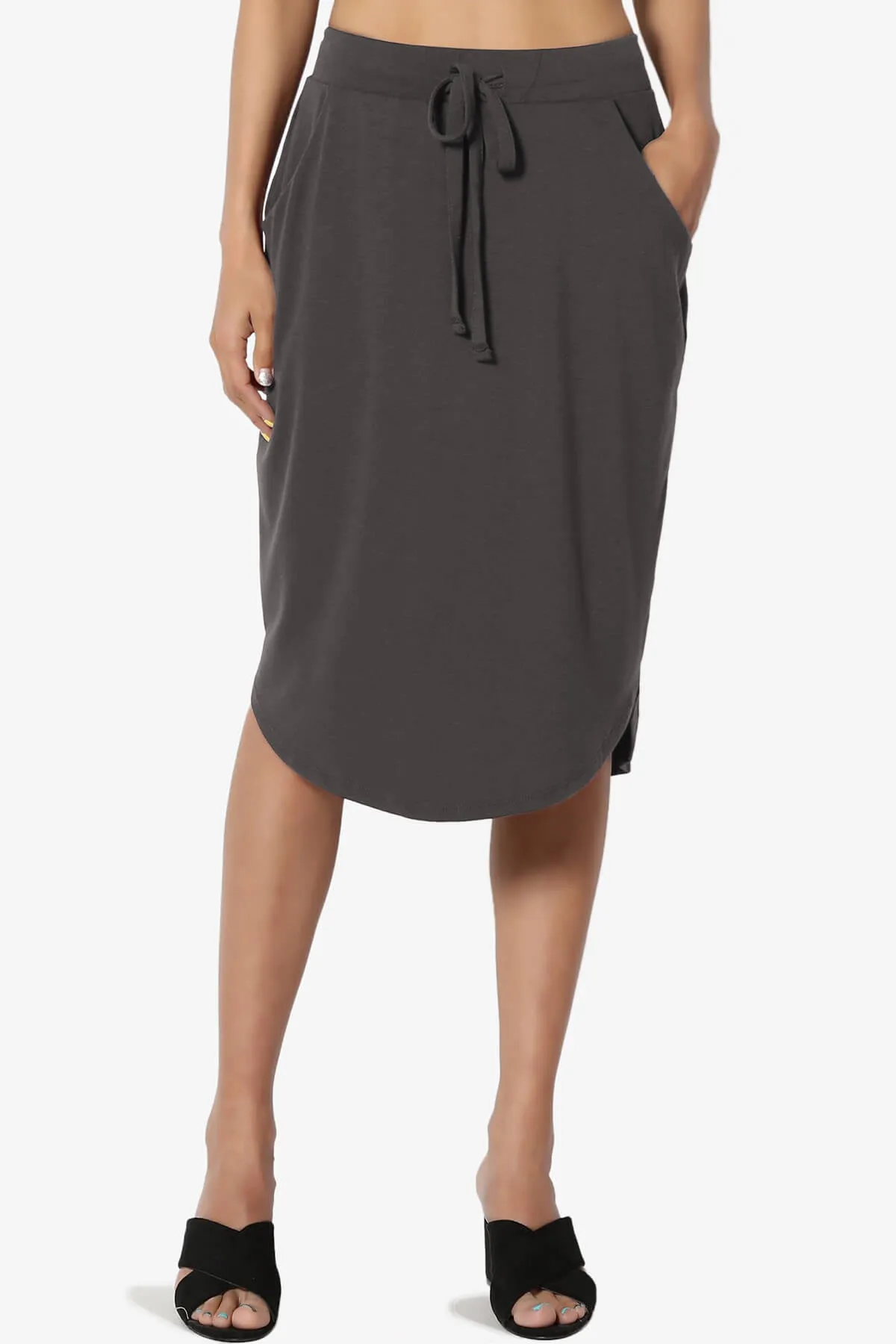 Eclipse Drawstring Midi Skirt PLUS
