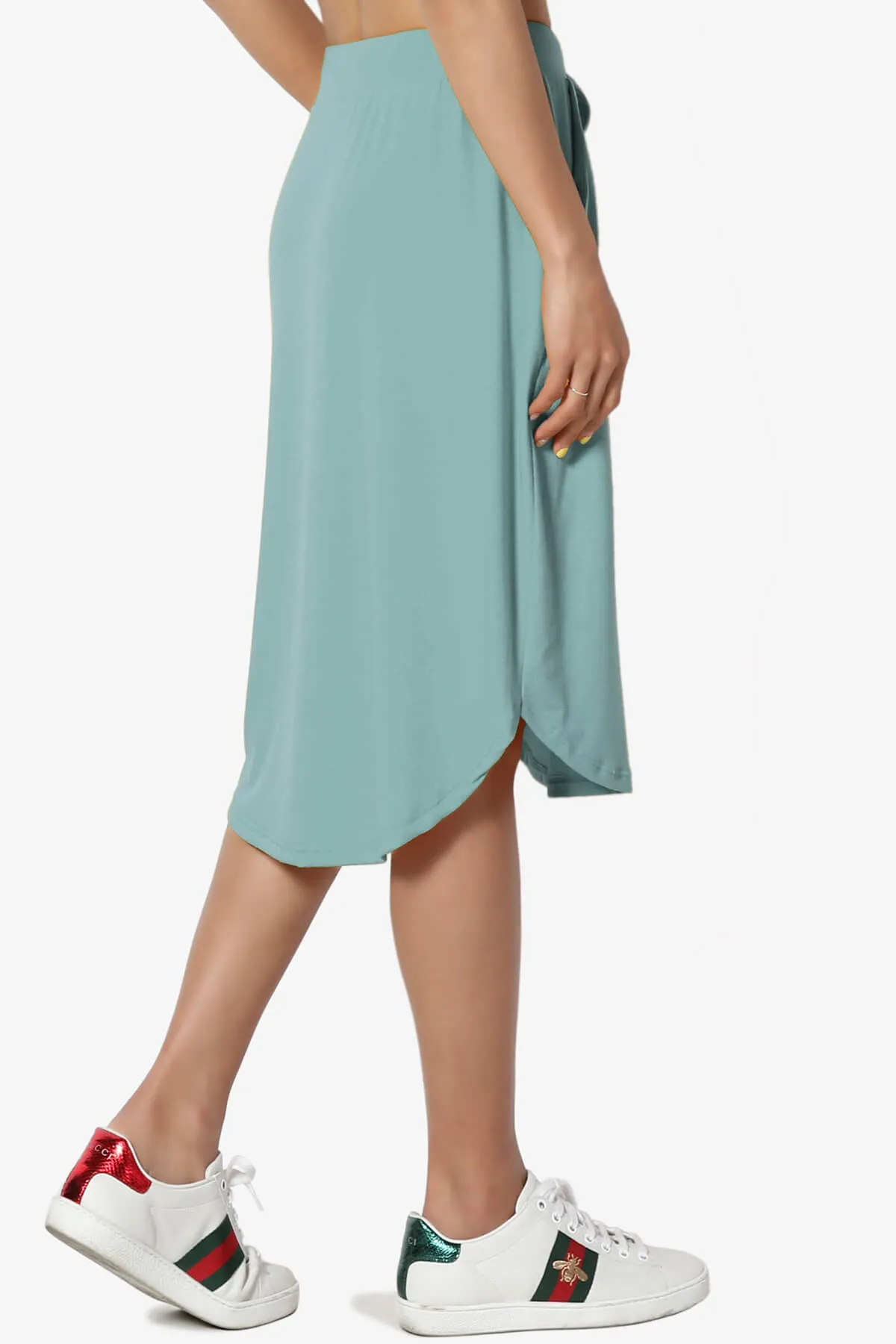 Eclipse Drawstring Midi Skirt PLUS