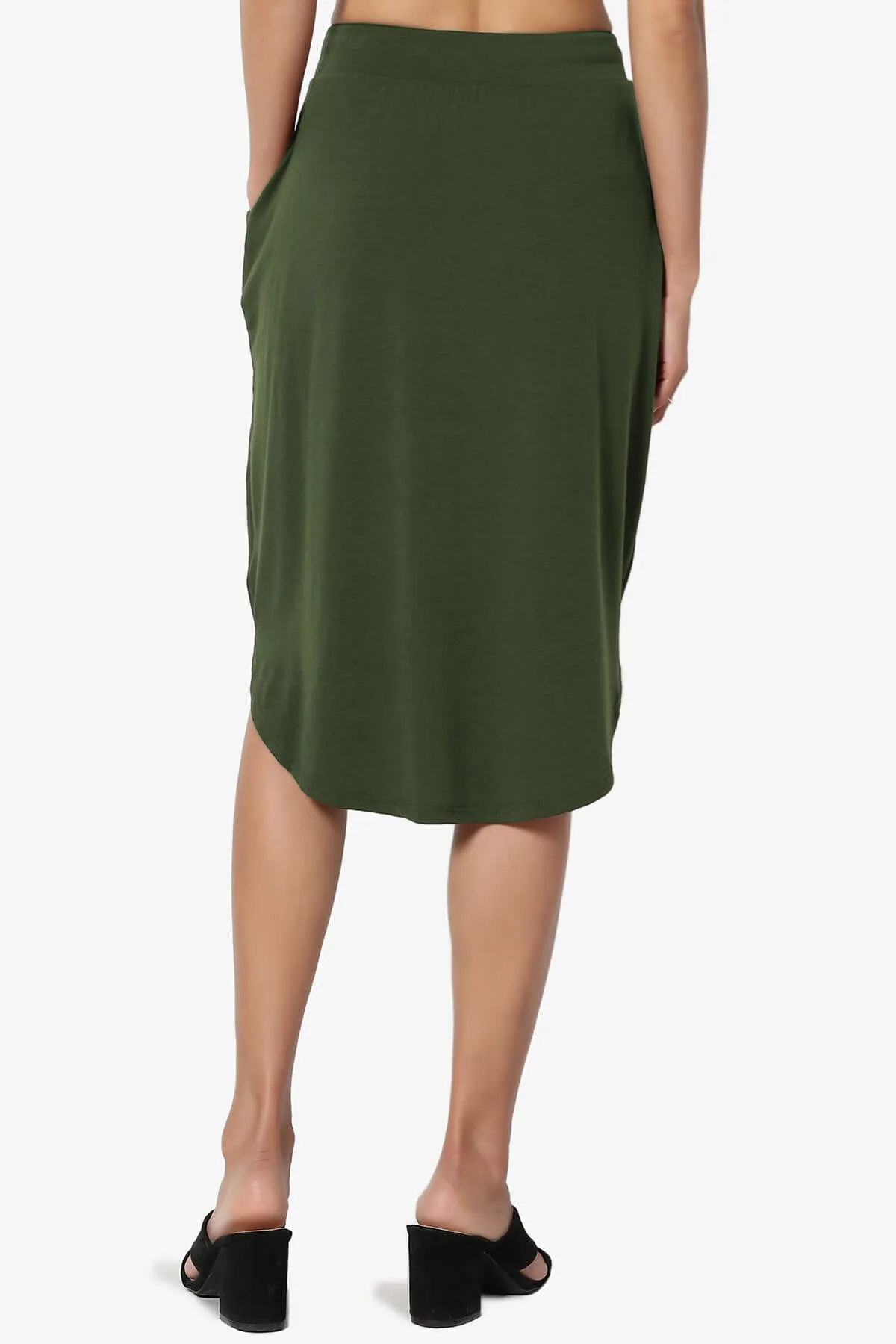 Eclipse Drawstring Midi Skirt PLUS