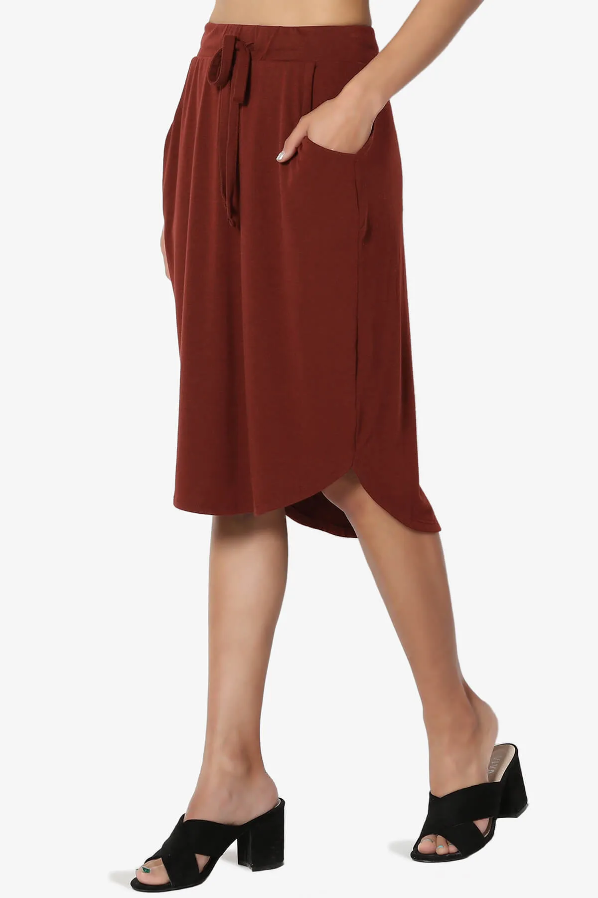 Eclipse Drawstring Midi Skirt PLUS