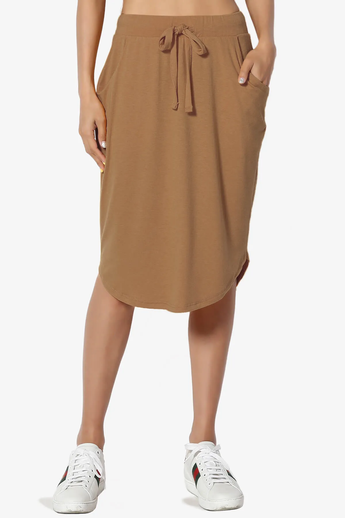 Eclipse Drawstring Midi Skirt PLUS