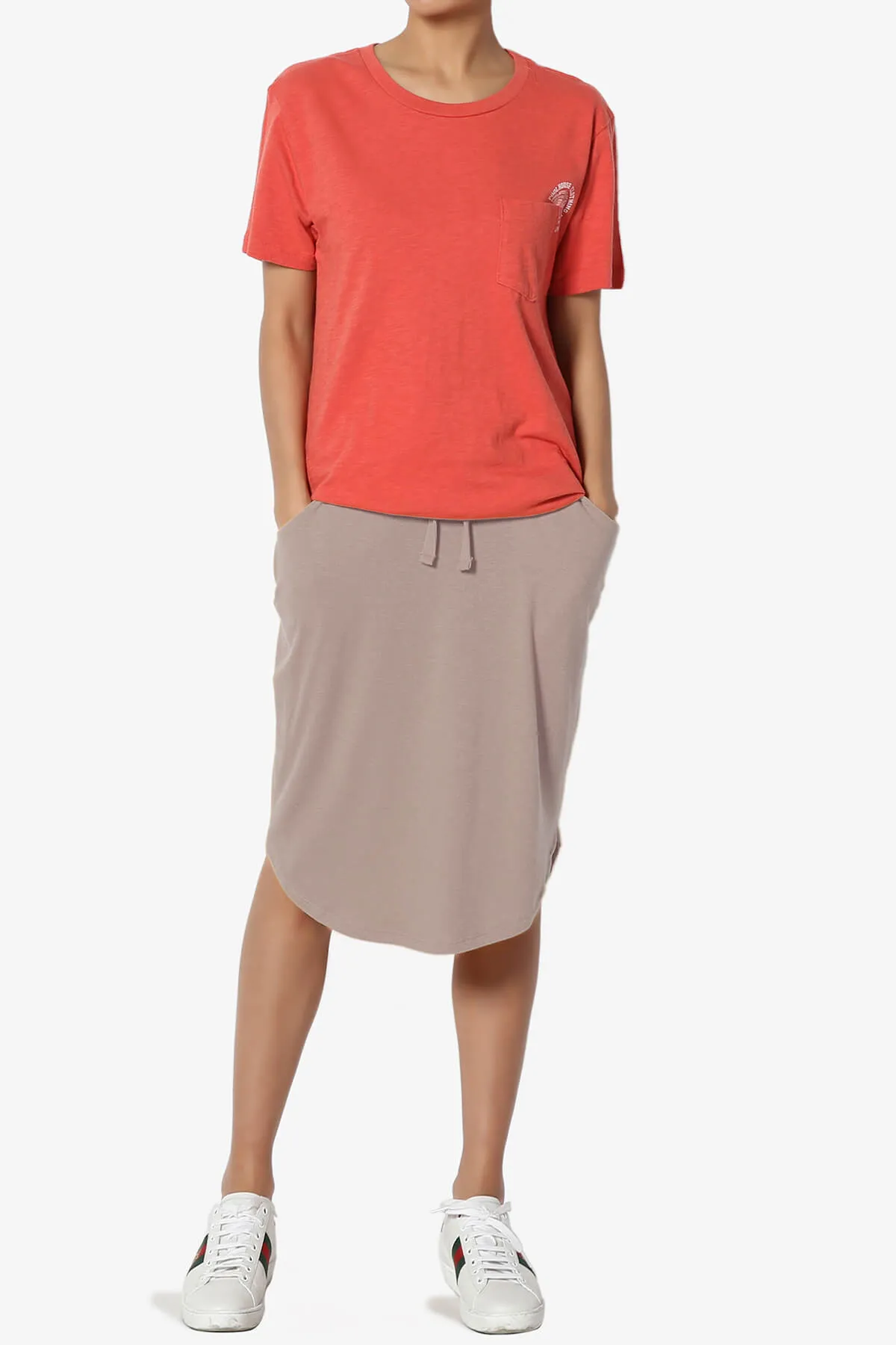 Eclipse Drawstring Midi Skirt PLUS
