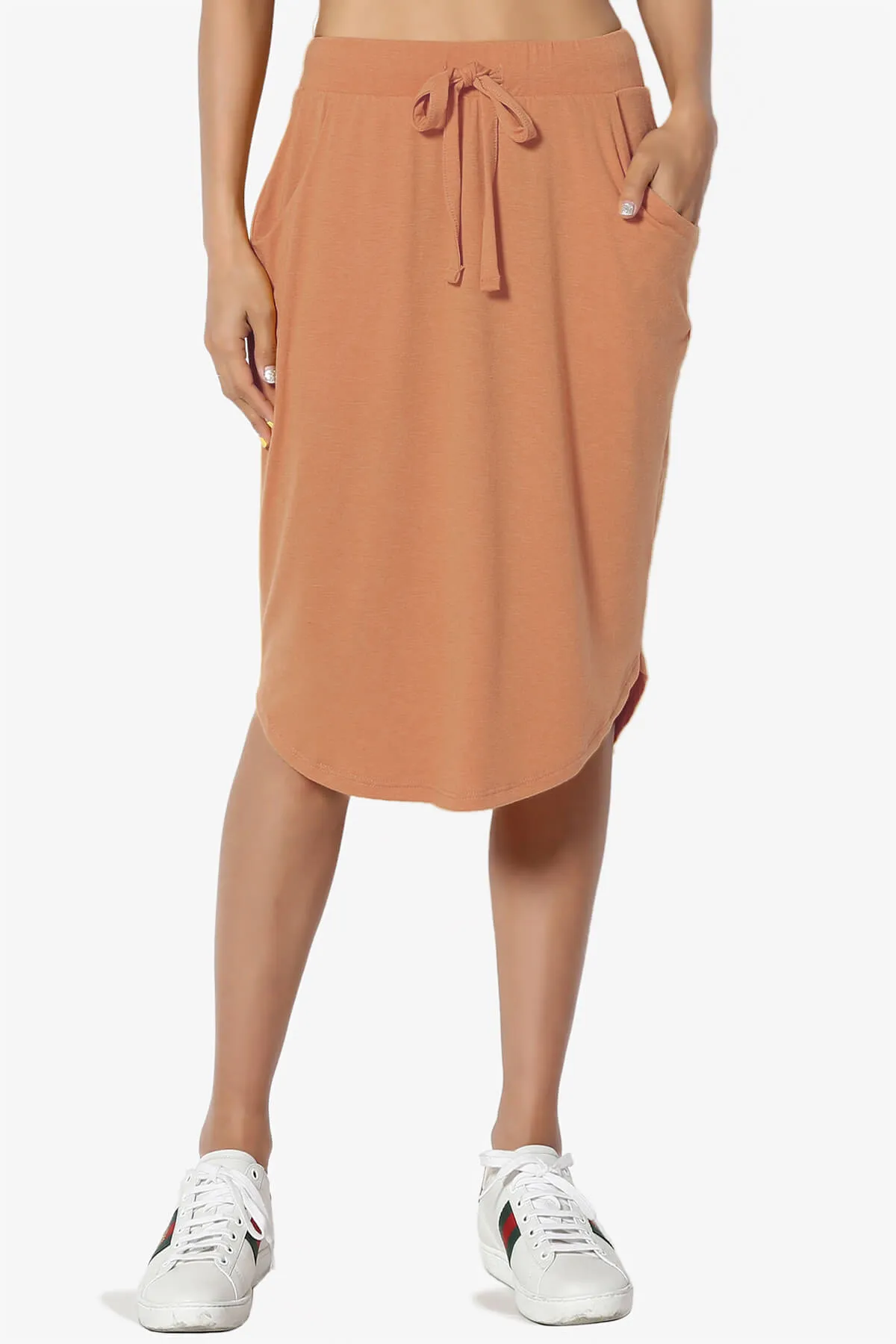 Eclipse Drawstring Midi Skirt PLUS