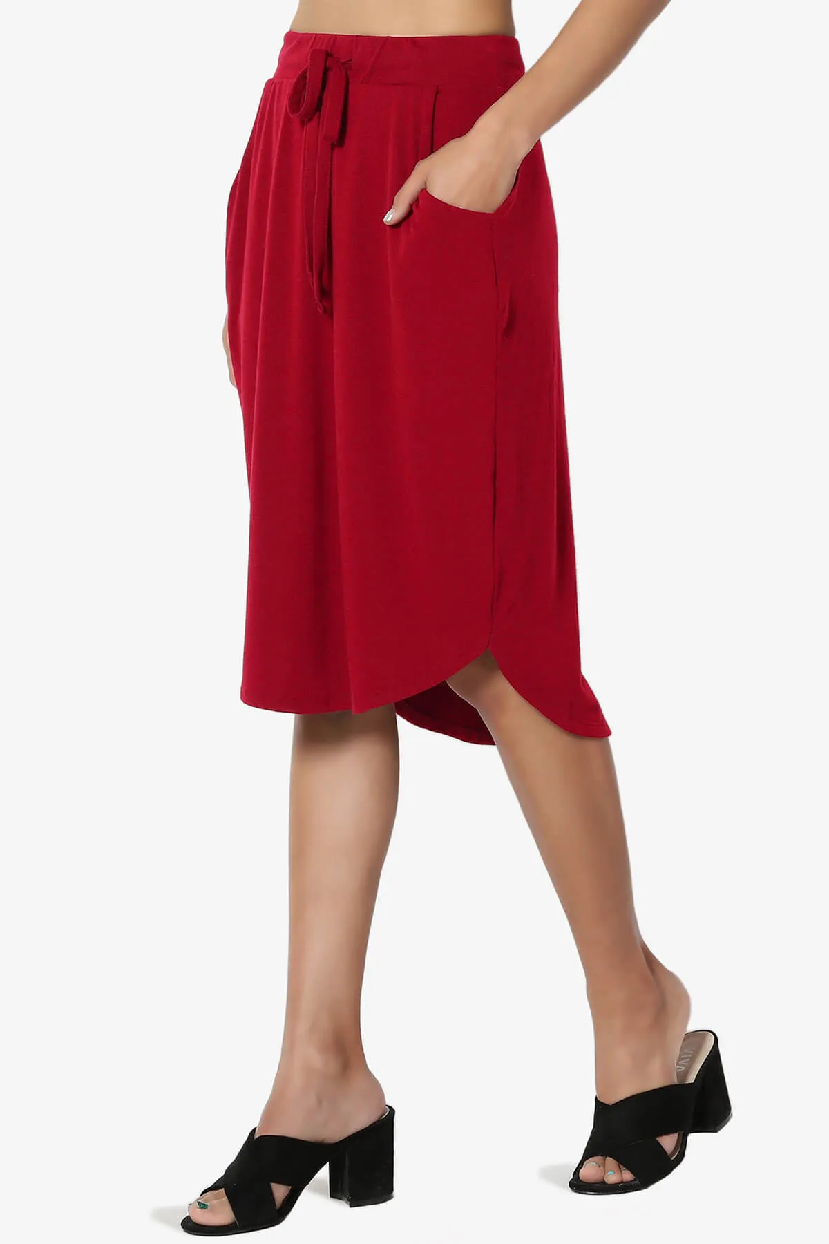 Eclipse Drawstring Midi Skirt PLUS