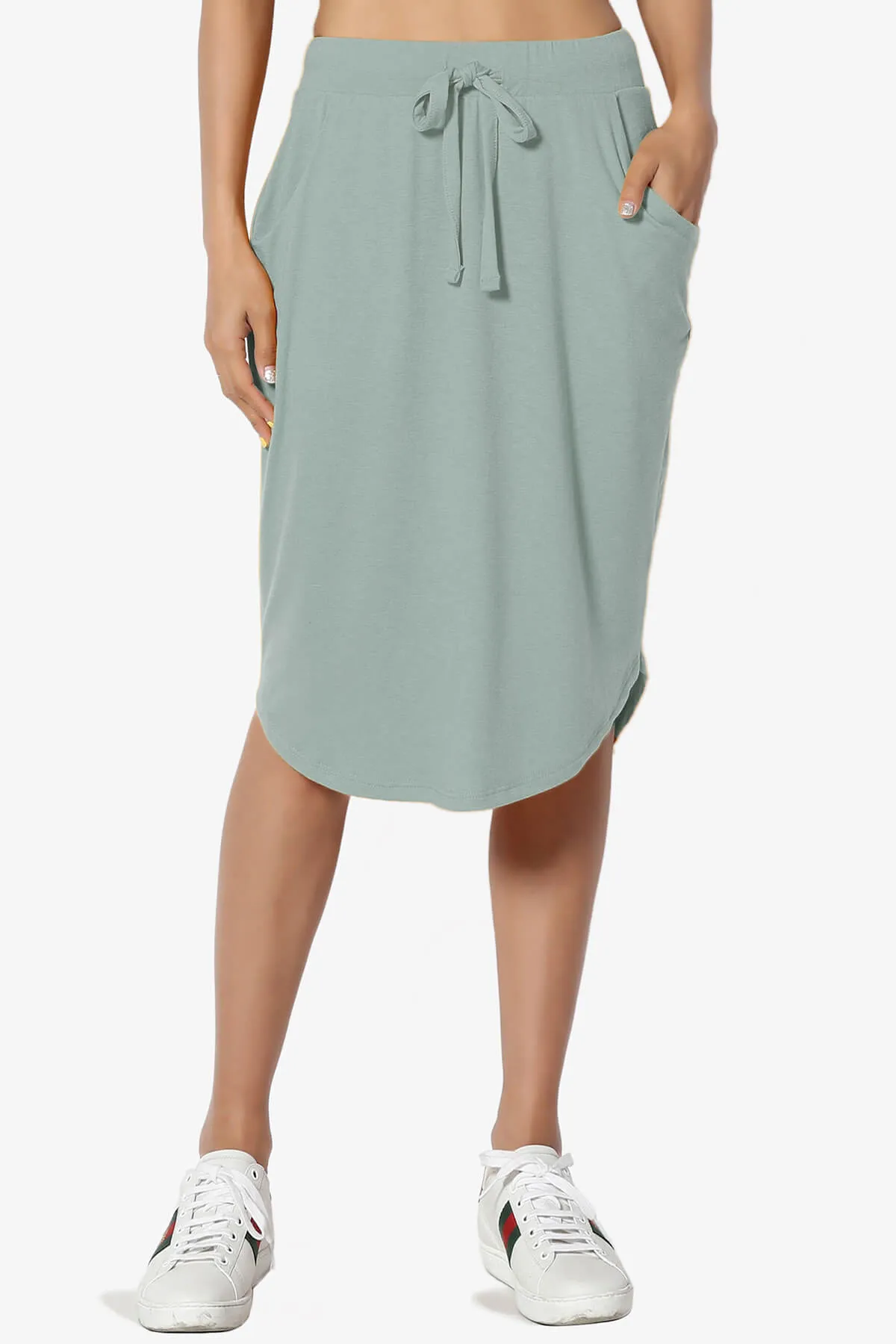 Eclipse Drawstring Midi Skirt PLUS