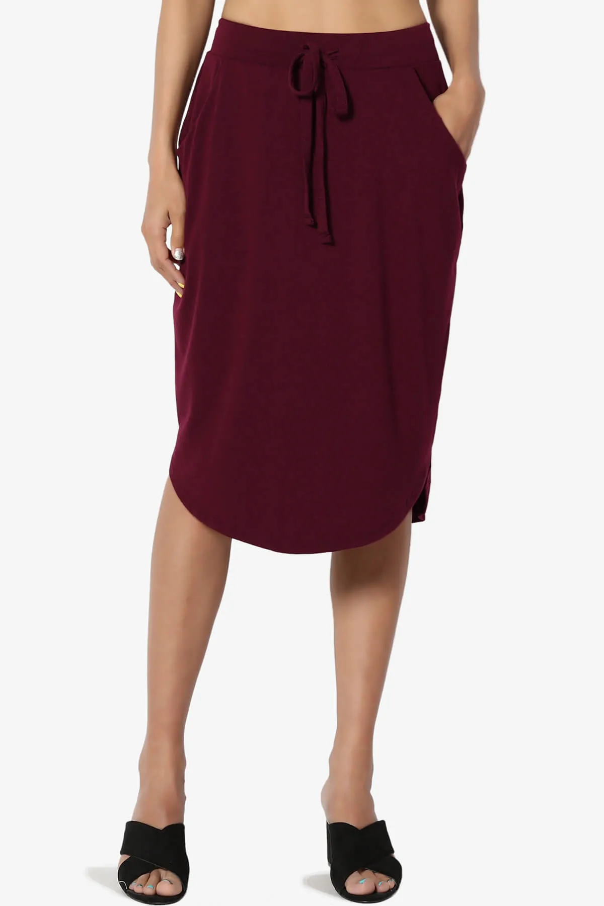 Eclipse Drawstring Midi Skirt PLUS
