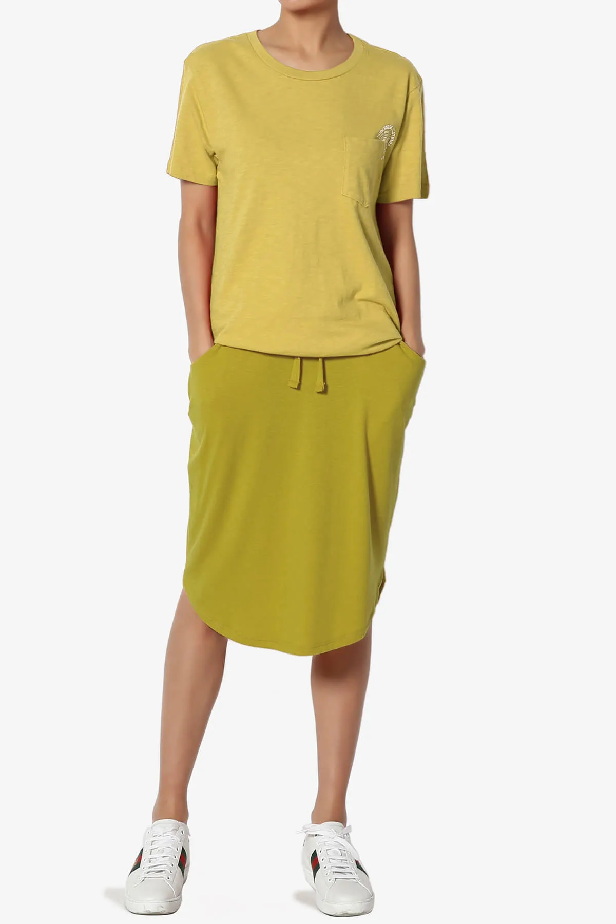 Eclipse Drawstring Midi Skirt PLUS