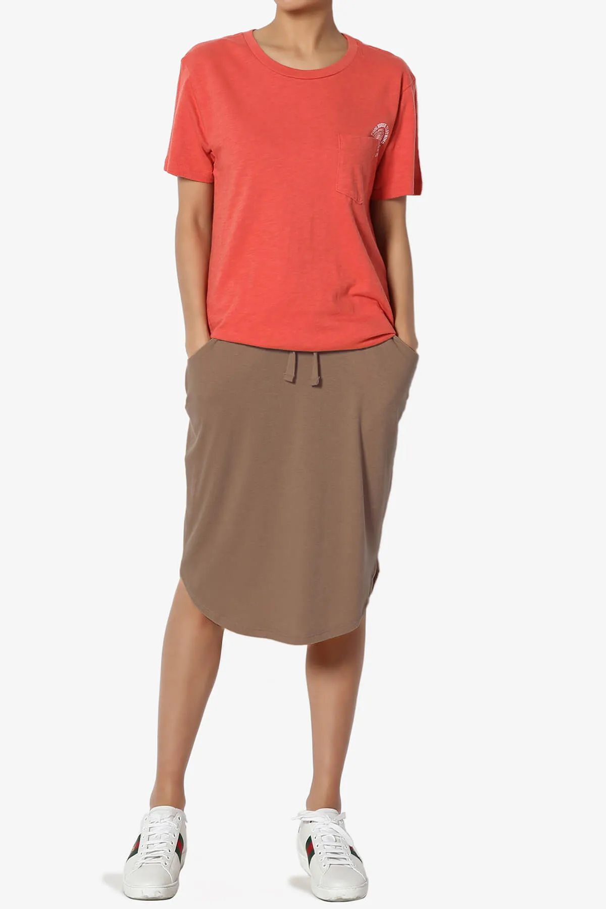 Eclipse Drawstring Midi Skirt PLUS