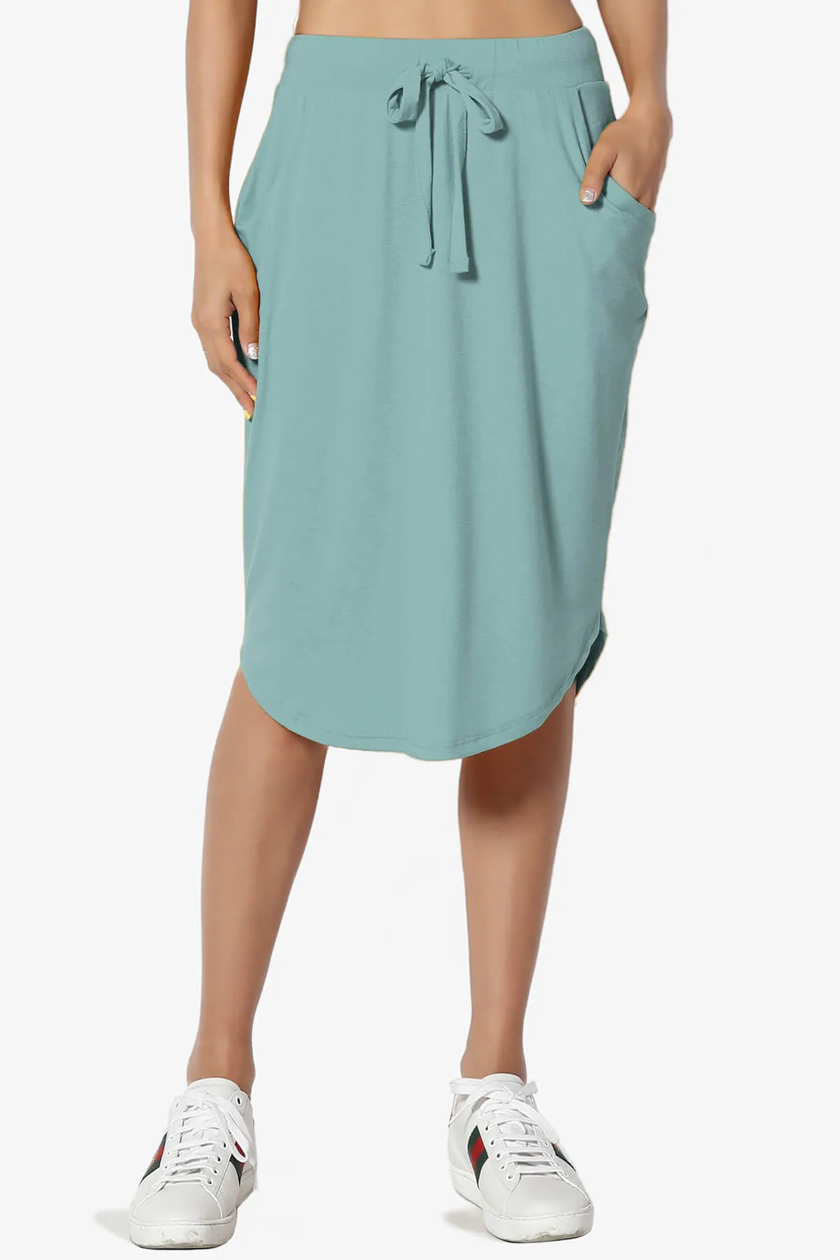 Eclipse Drawstring Midi Skirt PLUS