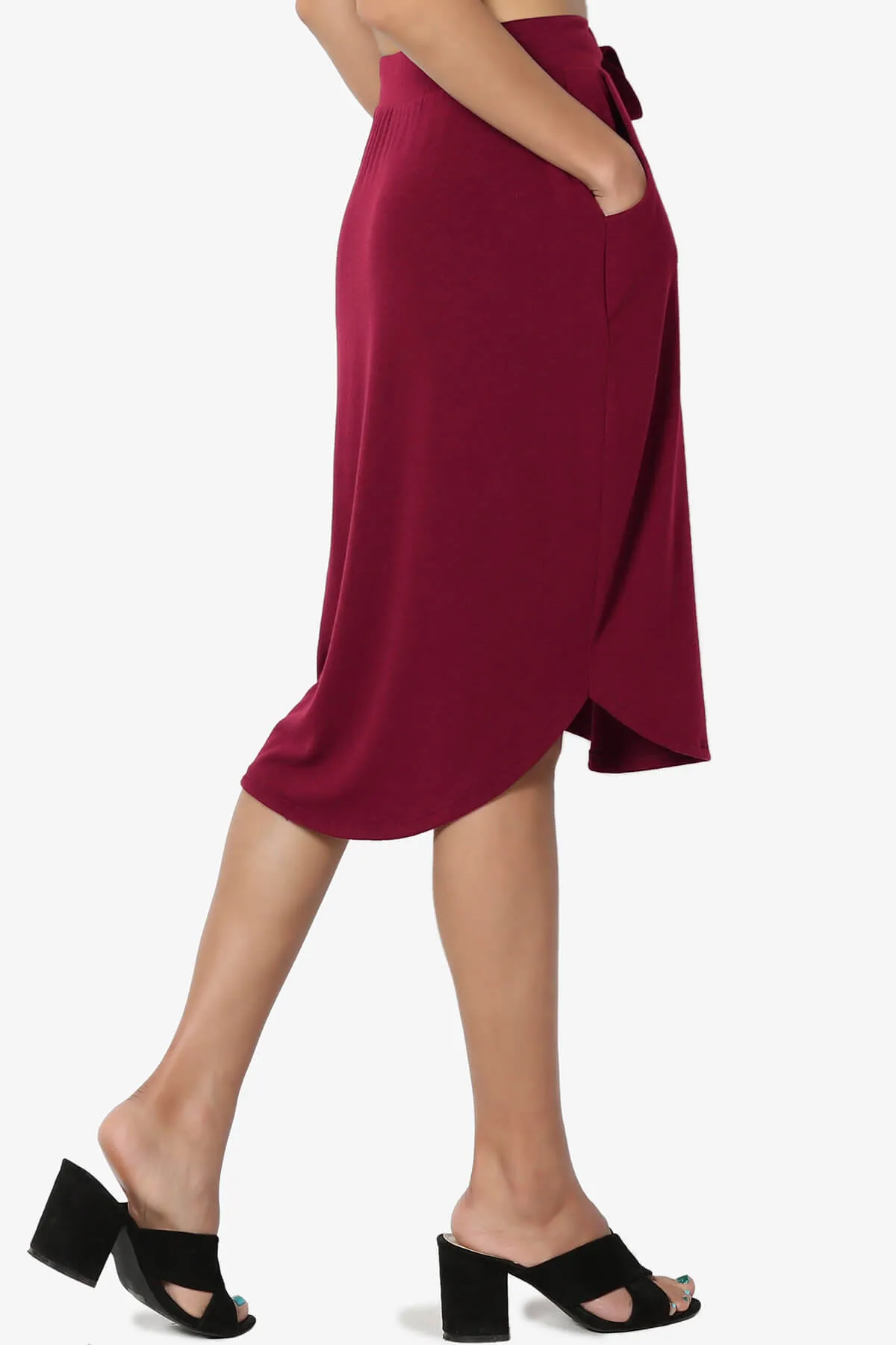 Eclipse Drawstring Midi Skirt PLUS