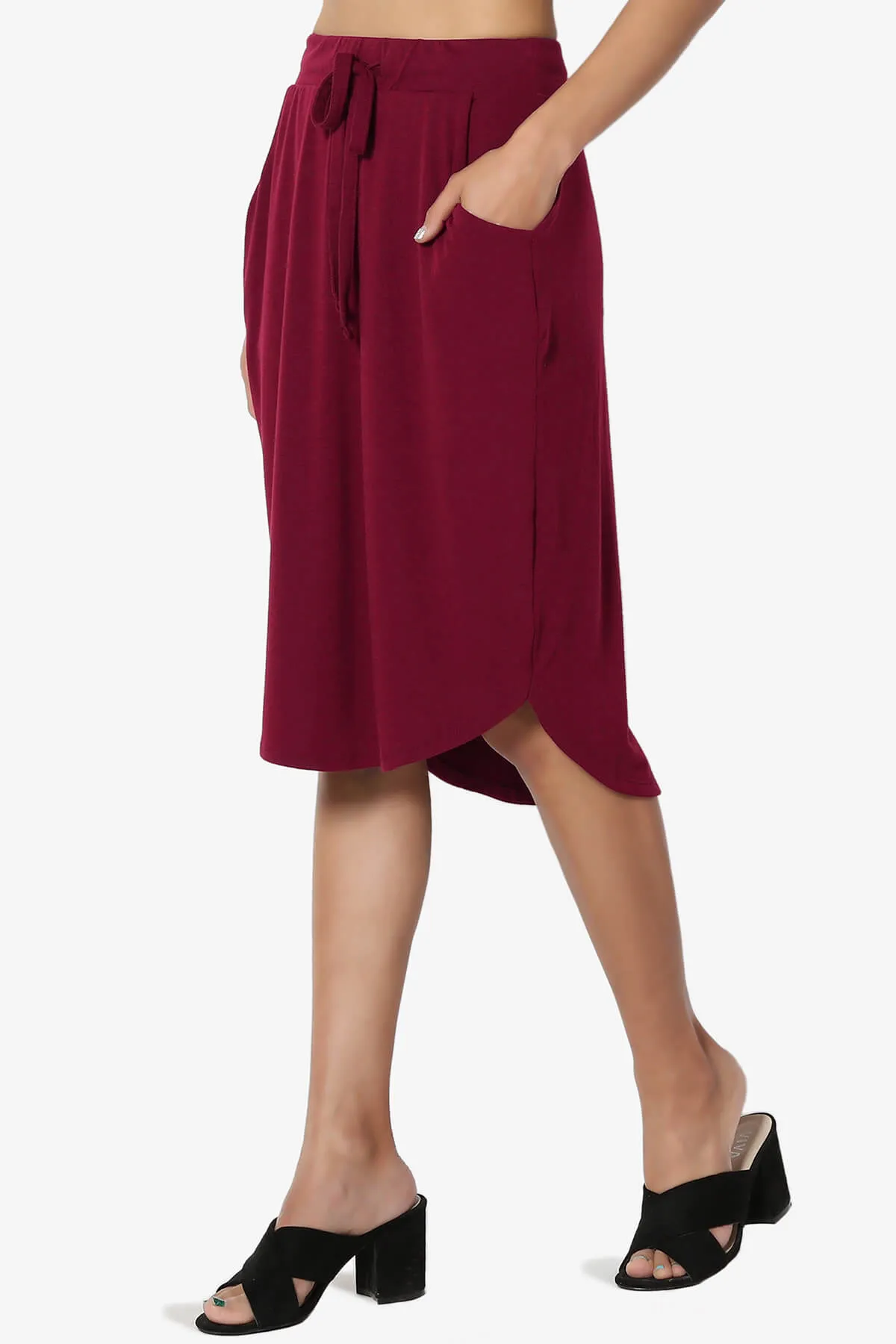 Eclipse Drawstring Midi Skirt PLUS