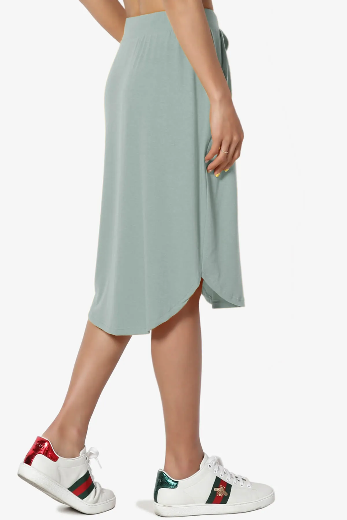 Eclipse Drawstring Midi Skirt PLUS