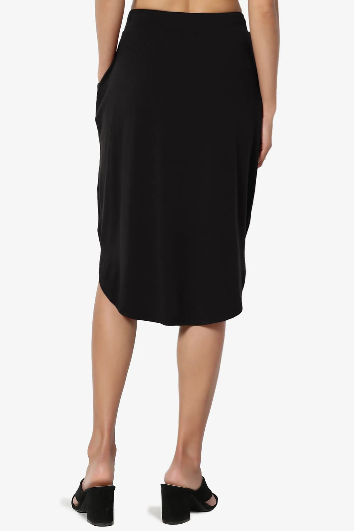 Eclipse Drawstring Midi Skirt PLUS