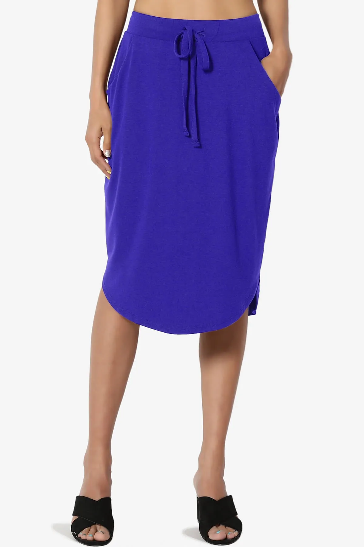 Eclipse Drawstring Midi Skirt PLUS