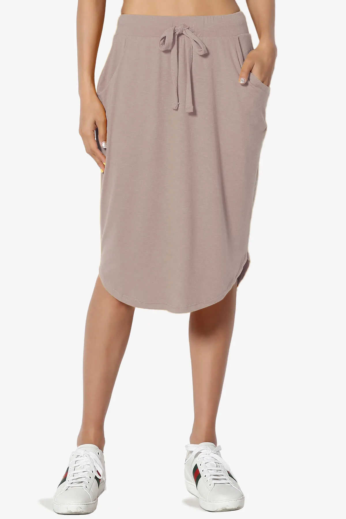 Eclipse Drawstring Midi Skirt PLUS