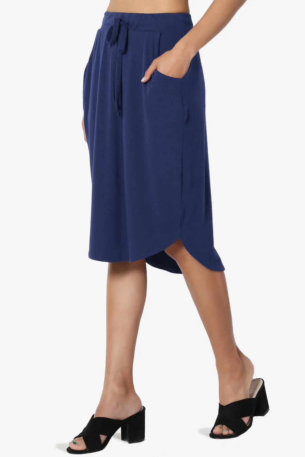Eclipse Drawstring Midi Skirt PLUS