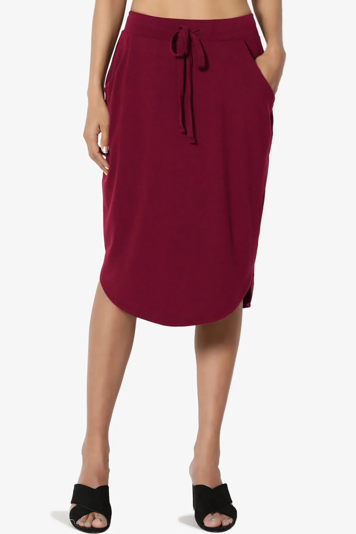 Eclipse Drawstring Midi Skirt PLUS