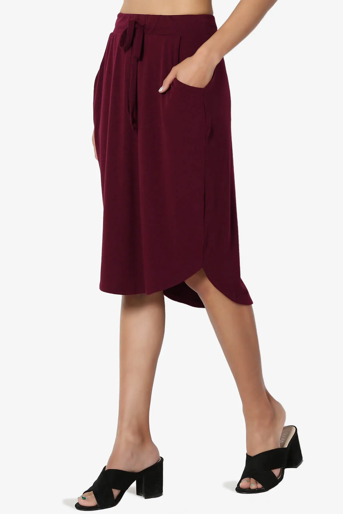 Eclipse Drawstring Midi Skirt PLUS