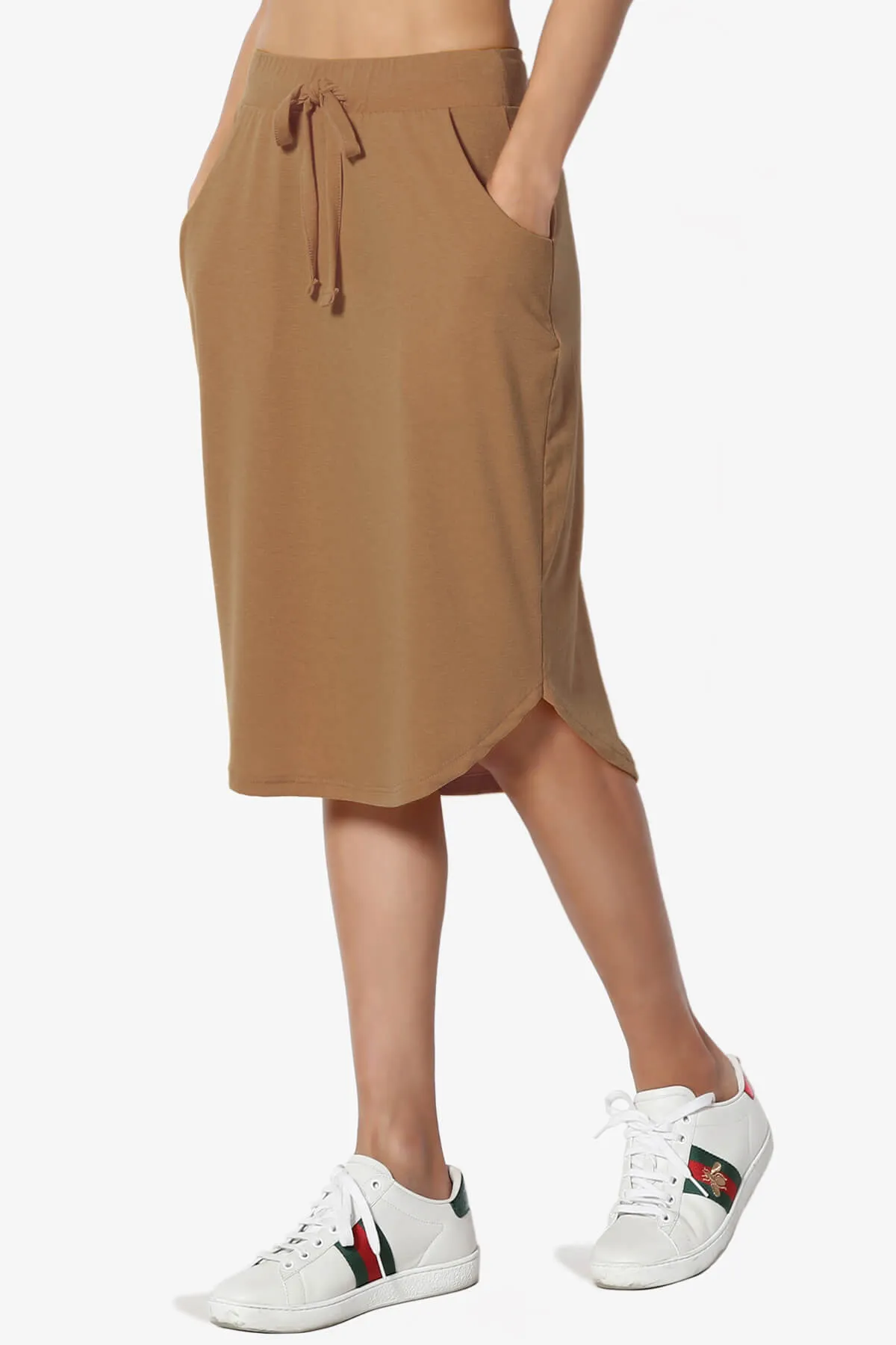 Eclipse Drawstring Midi Skirt PLUS