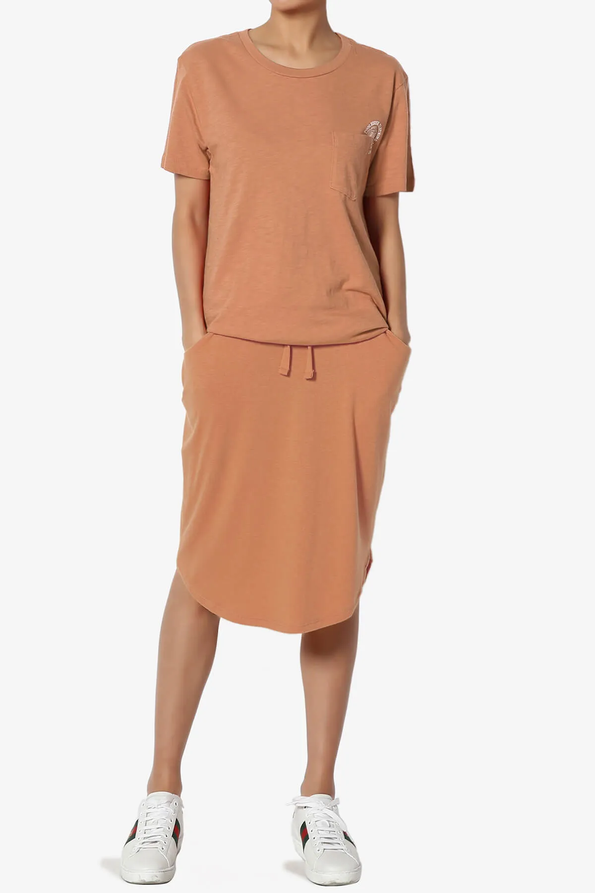 Eclipse Drawstring Midi Skirt PLUS