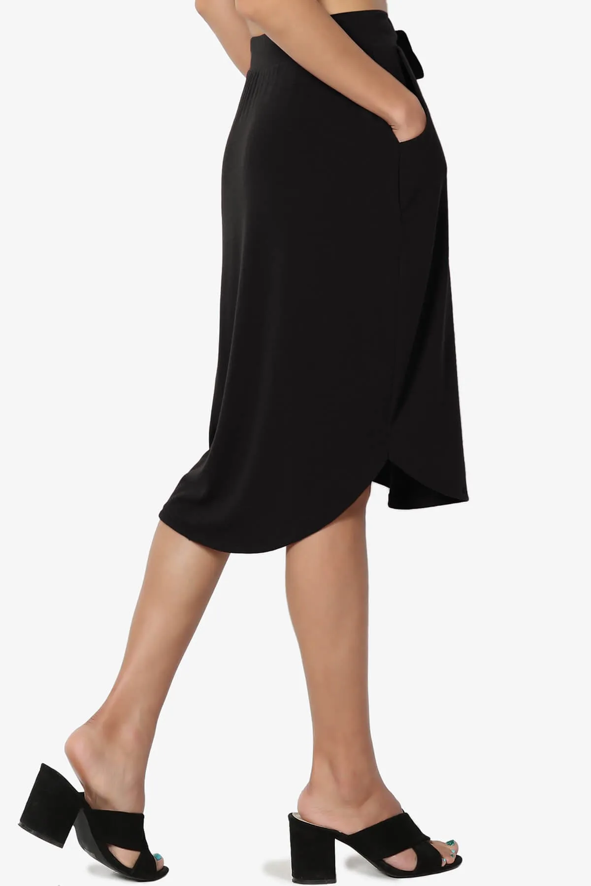 Eclipse Drawstring Midi Skirt PLUS