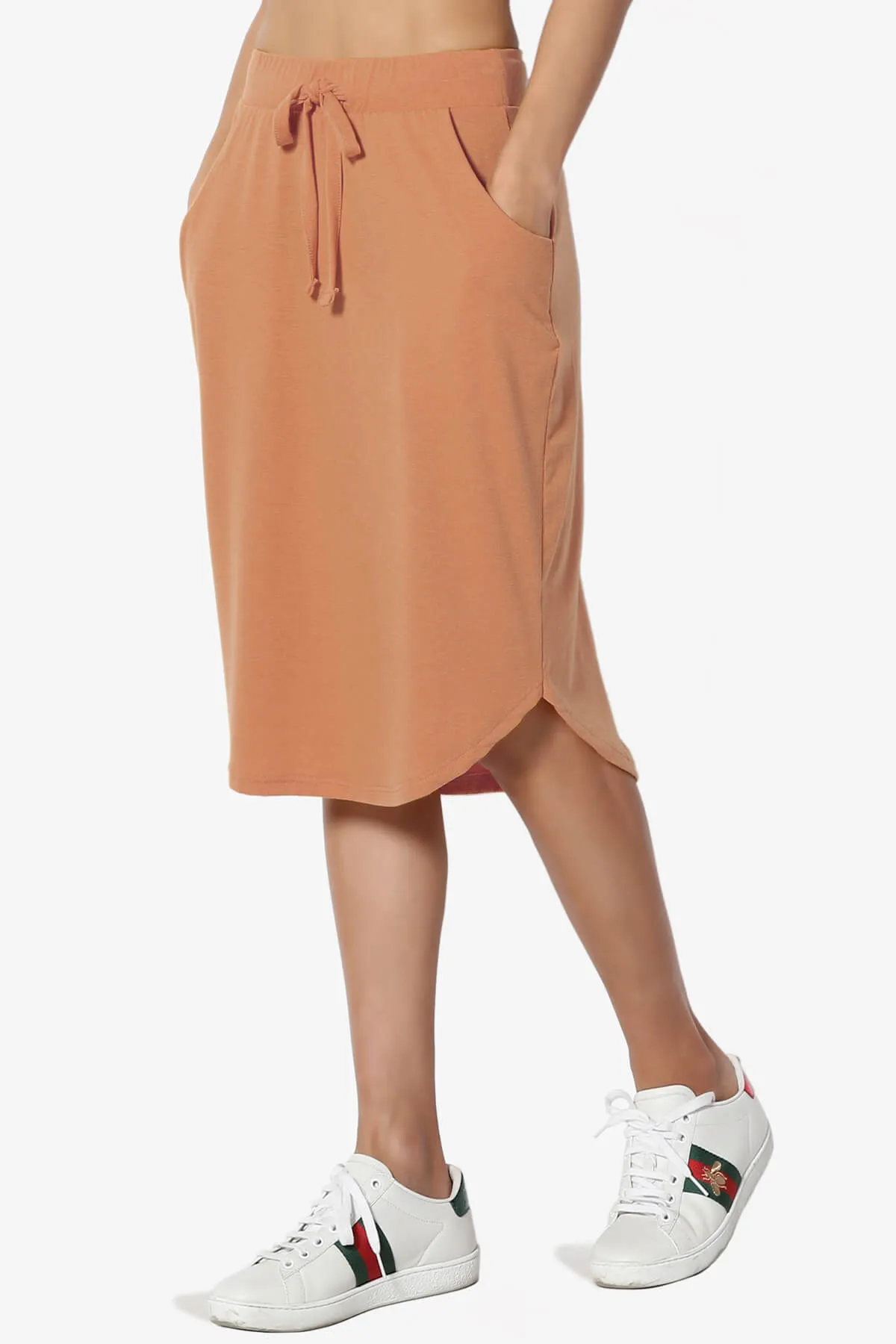 Eclipse Drawstring Midi Skirt PLUS