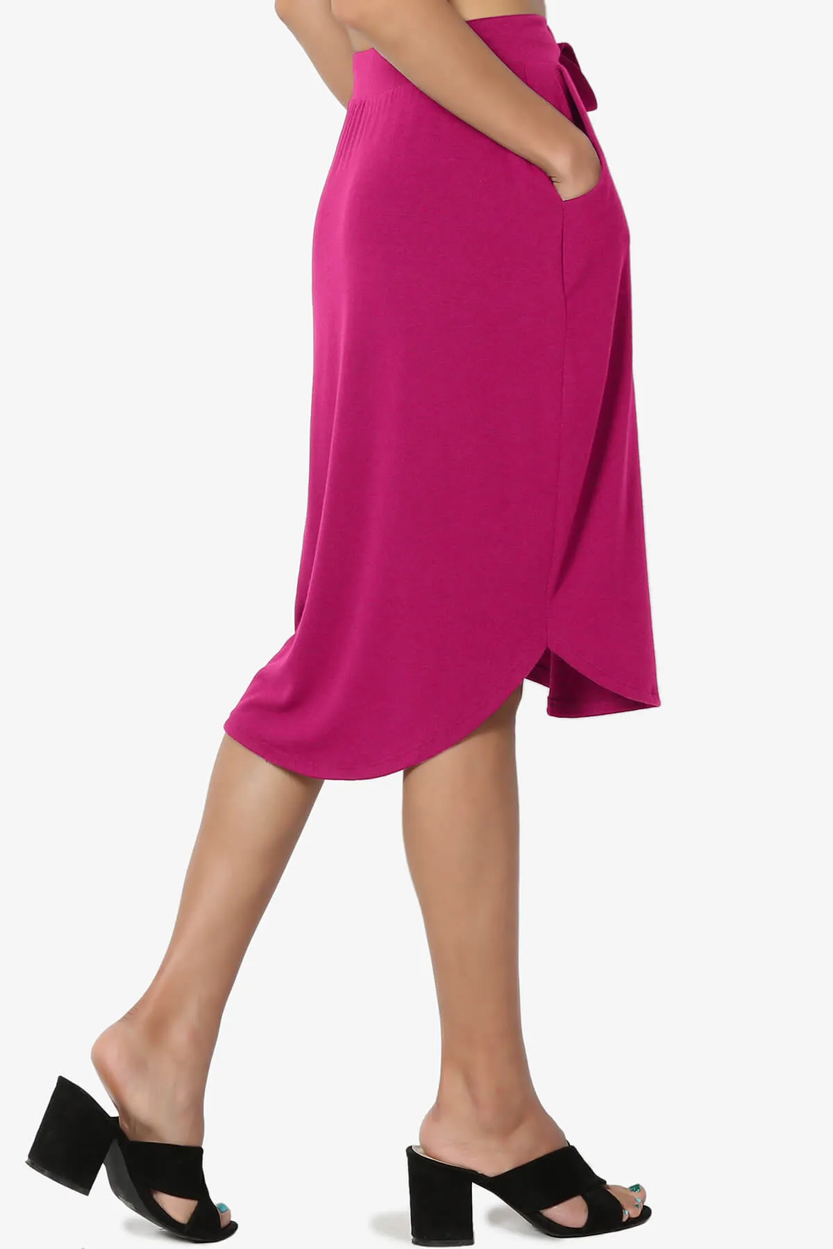 Eclipse Drawstring Midi Skirt PLUS