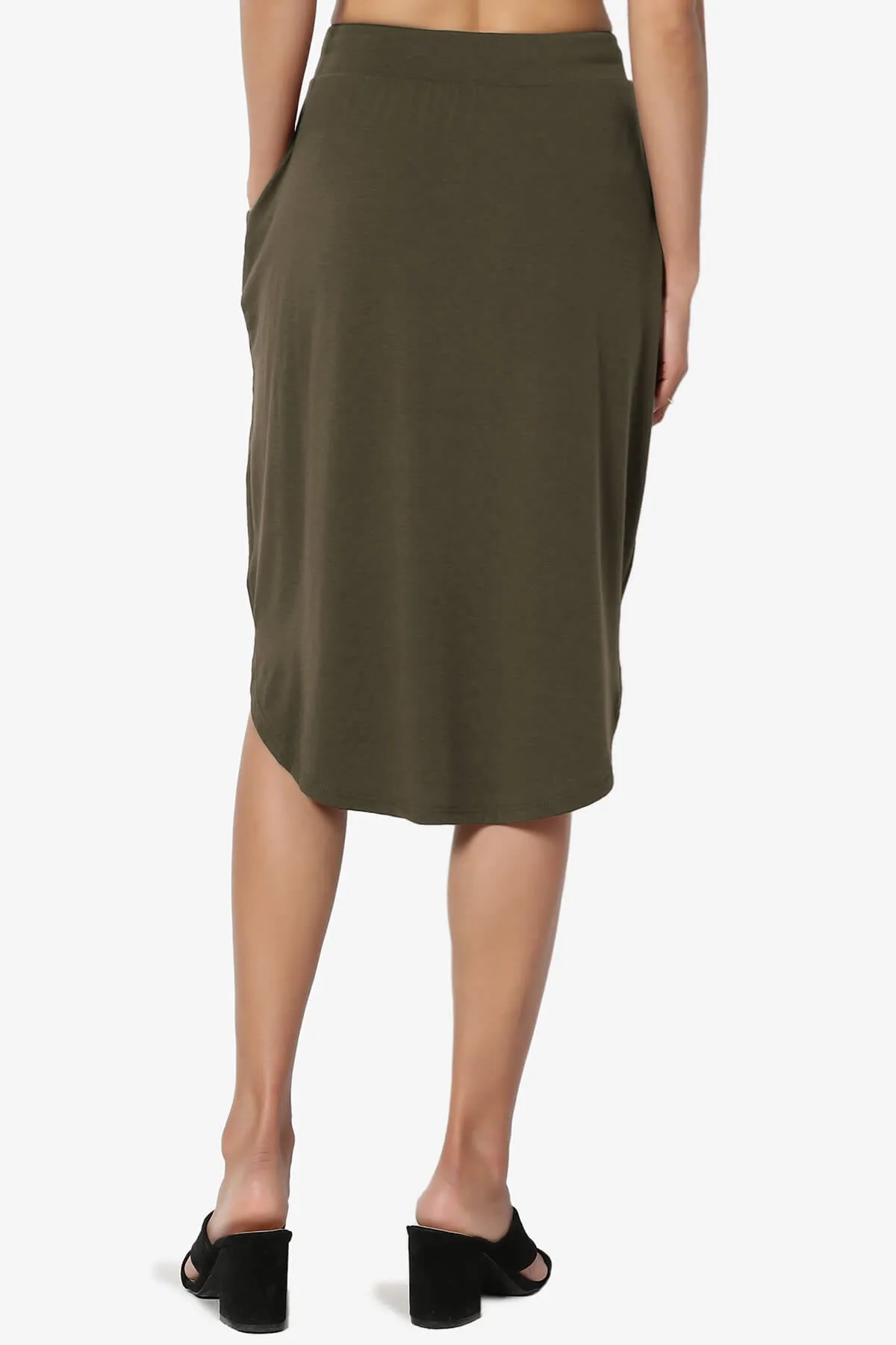 Eclipse Drawstring Midi Skirt PLUS